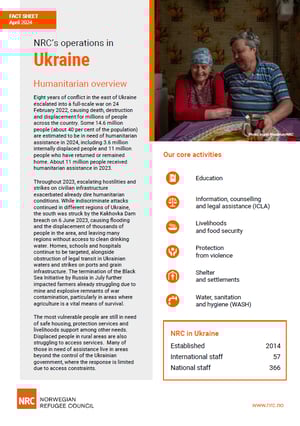 Fact sheet: NRC in Ukraine 2024