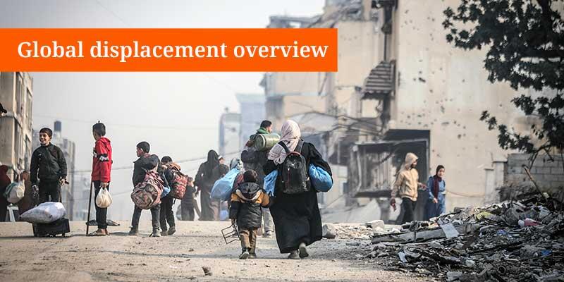 Palestinians returning to their homes in northern Gaza.