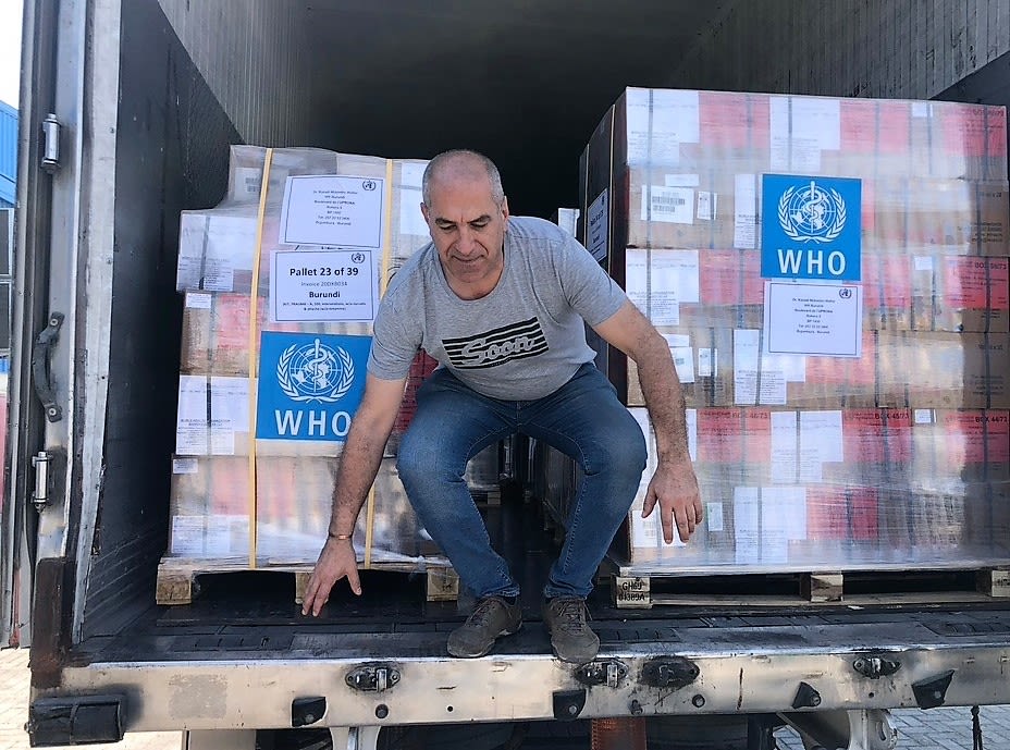 Logistics expert Johnny Abbas contributed to ensuring that World Health Organisation (WHO) offices in more than 100 countries got protective equipment to deal with Covid-19. Here in the Philippines in March 2020.