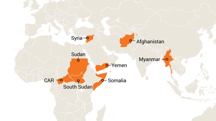 child soldiers map