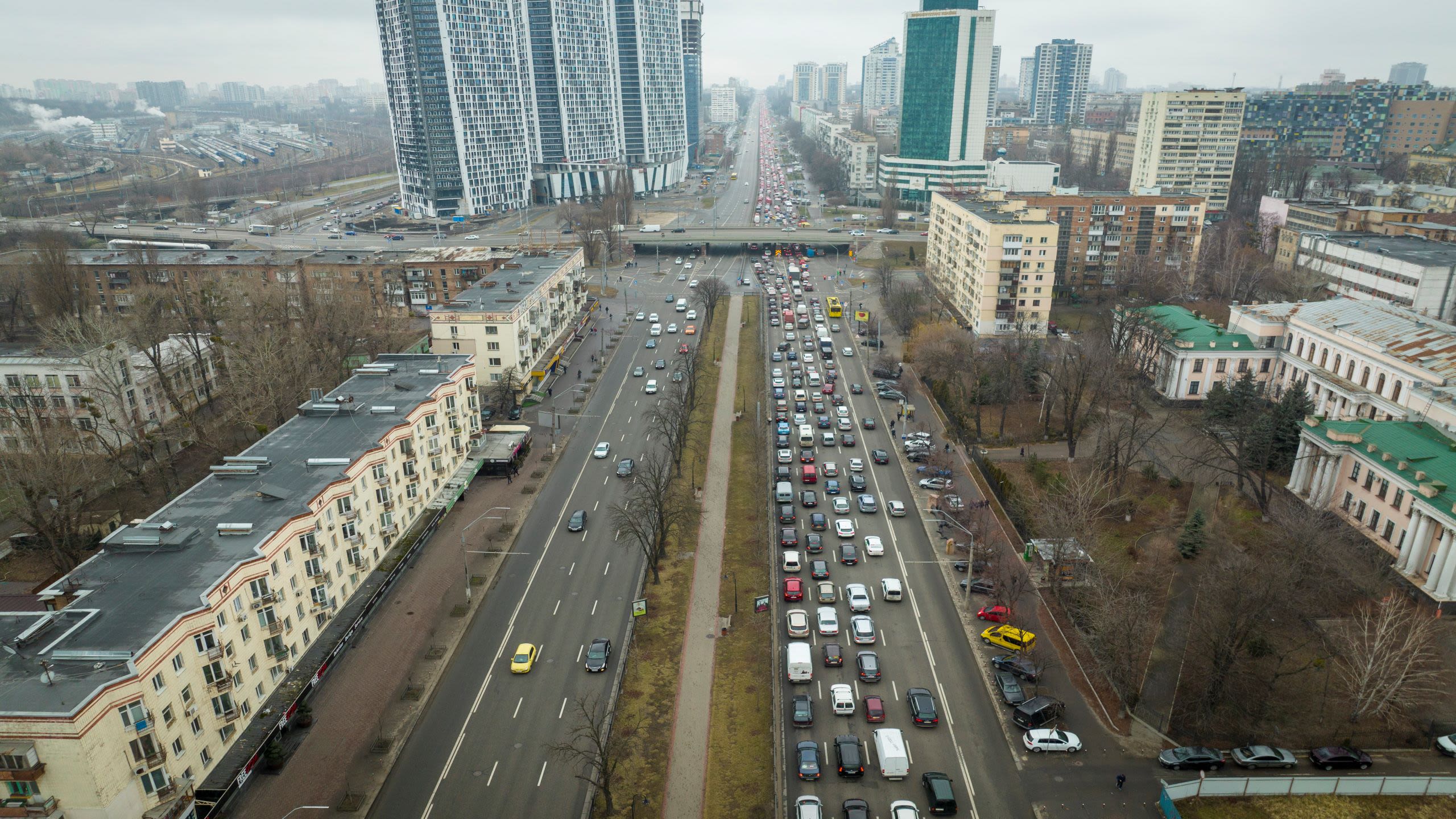 A traffic jam.