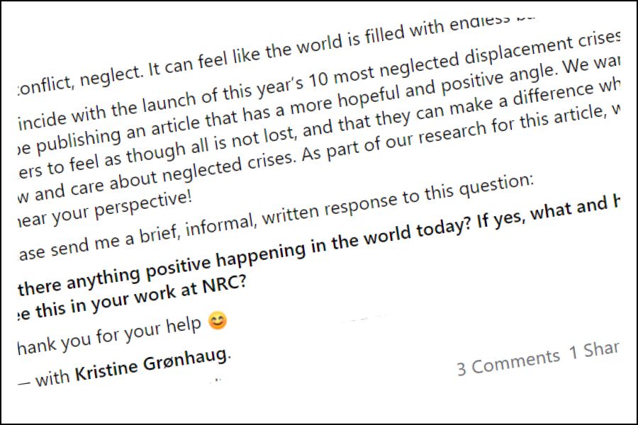 Facsimile of the post to our colleagues on NRC’s internal network.