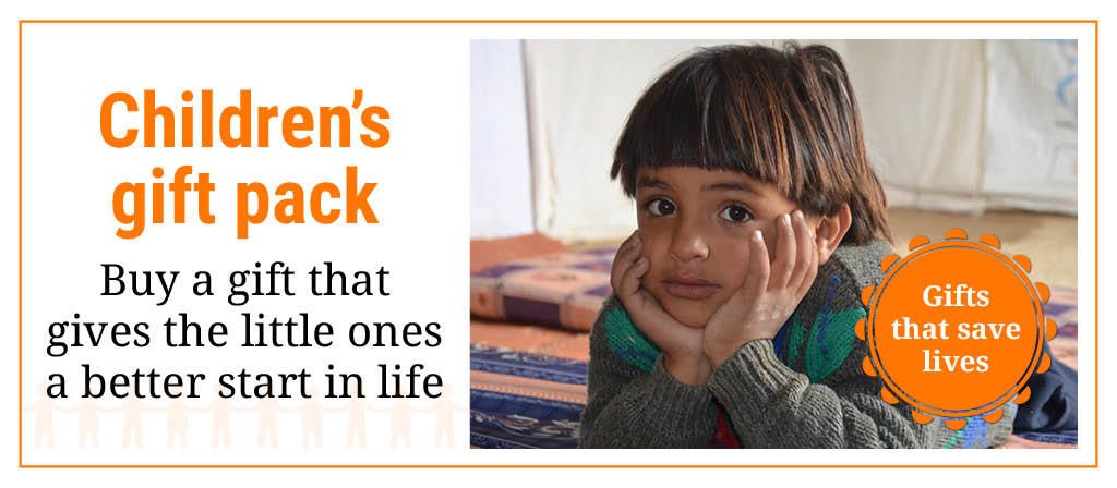 Children's gift pack: Buy a gift that gives the little ones a better start in life.