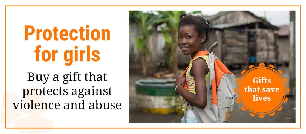 Protection for girls: Buy a gift that protects against violence and abuse.