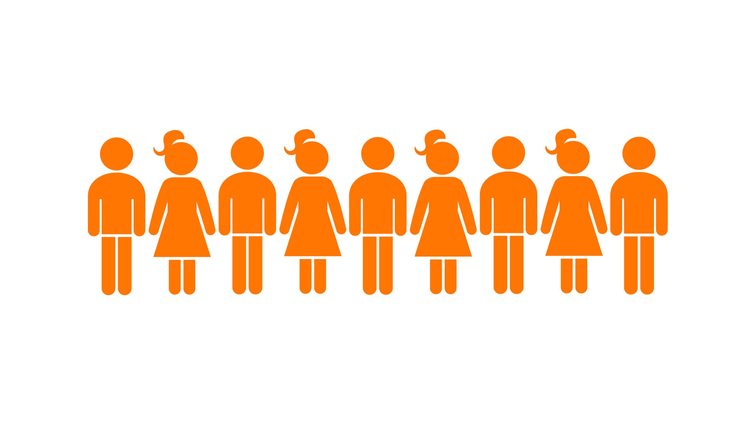 Neun gezeichnete Kinder