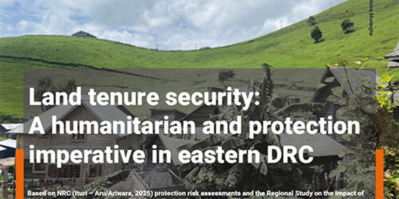 Front page of the briefing note "Land tenure security: A humanitarian and protection imperative in eastern DRC".